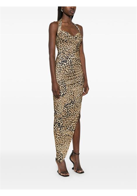 Beige leopard-print Cayla gown Norma kamali - women NORMA KAMALI | KK4243PL383656